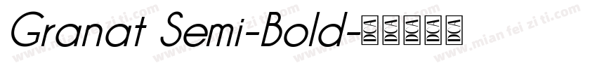 Granat Semi-Bold字体转换